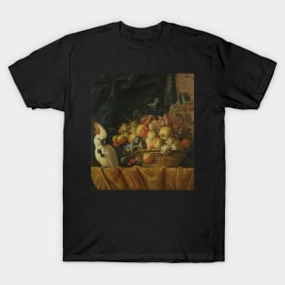 Still Life of Fruit on a Table with a Parrot Jan Pauwel Gillemans the Younger T-Shirt